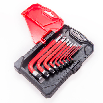 9pcs multi bike bicycle repair hand tool kit SAE inch size ball point head allen hexagon hex key wrench set